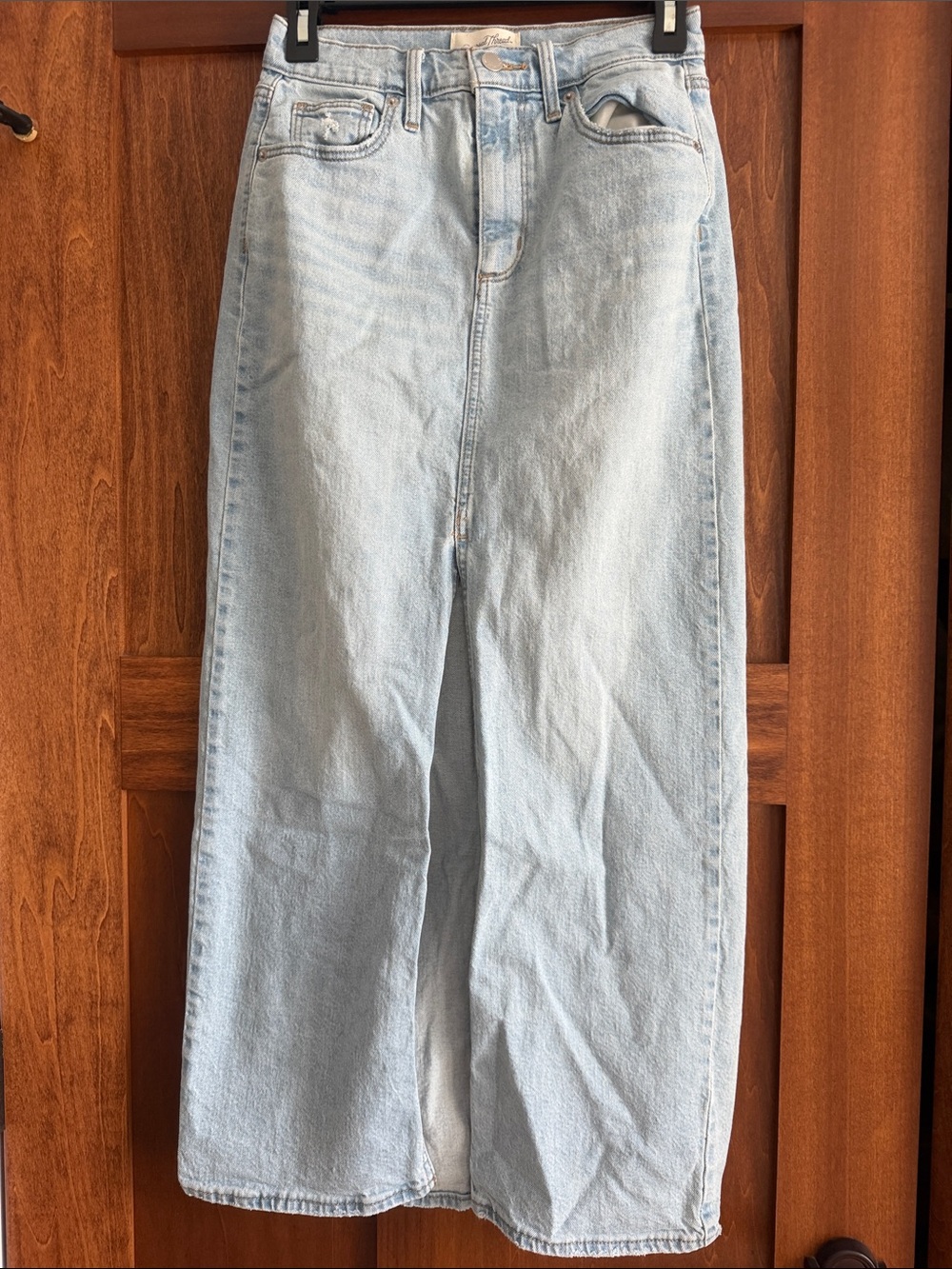 Universal Thread Light Blue Denim Wide-Leg Skirt-Jeans